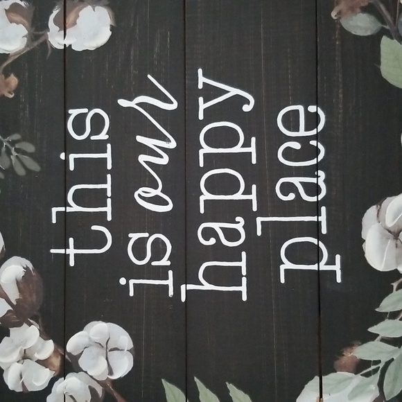 Wood Sign that says "this is our happy place" - Picture 2 of 5